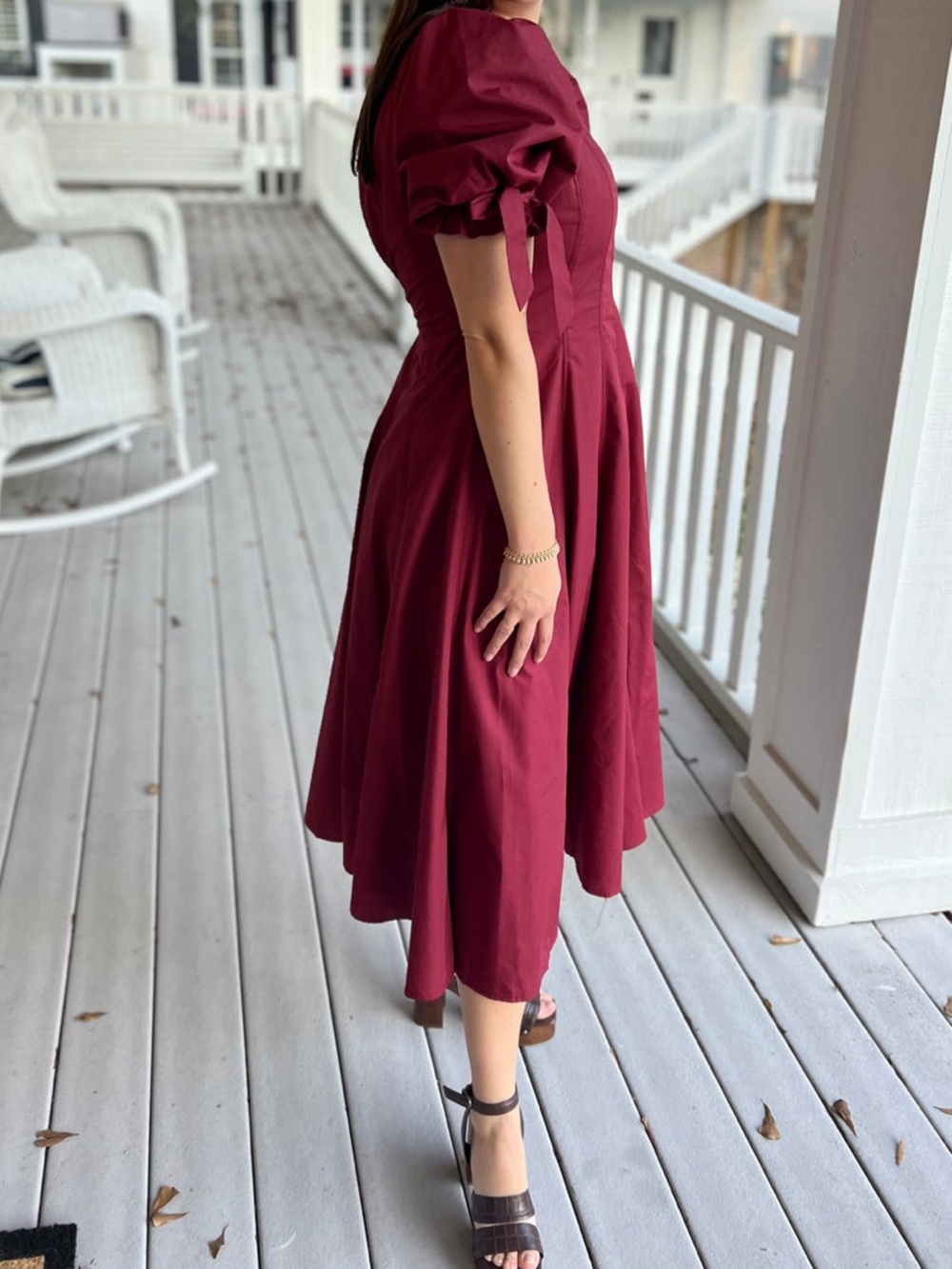 Entro Burgundy Dress Size Medium - Picture 12 of 12